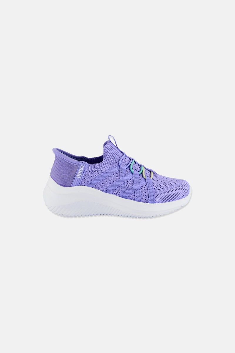 Mudd Kids Girl Brand Logo Slip On Casual Shoes, Lavender - Image 2